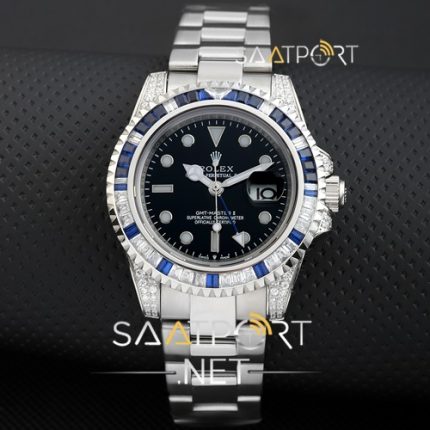 Rolex GMT-Master II 116710LN Iced Out Replica - JF Factory